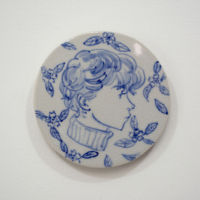 Zaffer painting on ceramic