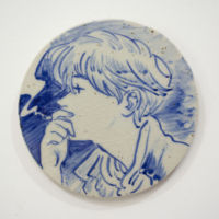 Zaffer painting on ceramic